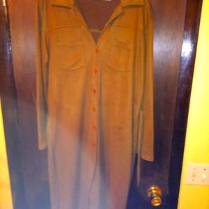 Imitation suede dress